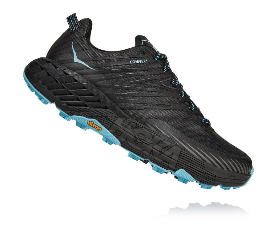 Hoka One One Speedgoat 4 Gore-Tex Trailskor Dam - Svarta - EMQCT-7054